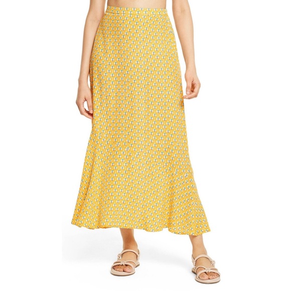 NWT RHODE Dainty Lotus Print Wrap Top and Midi Skirt Set Size Small - Picture 7 of 11